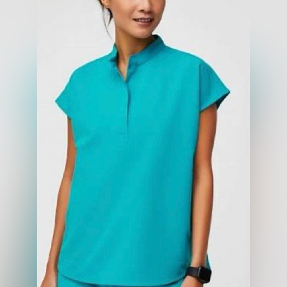 FIGS Teal Rafaela Oversized Scrub Top- Size XXS